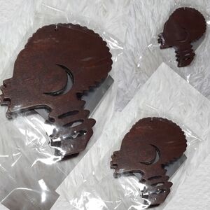 ☄Natural Curls & Choker Queen Silhouette Earrings